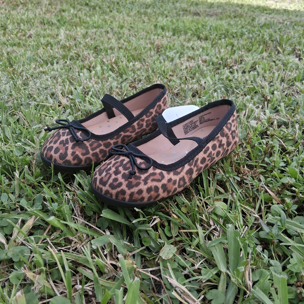 Leopard Print Ballet Flat With Bow